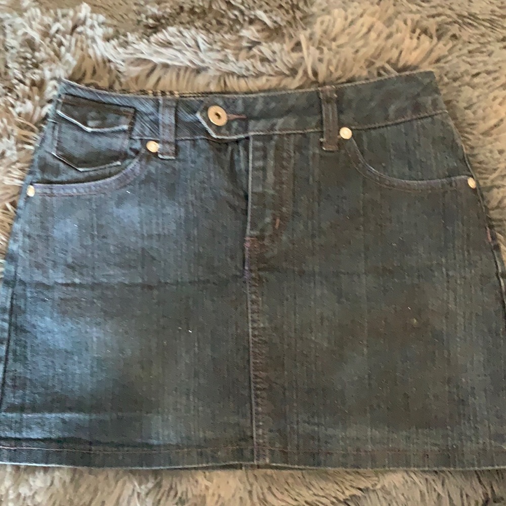 Justice denim skirt with sparkle size 10
